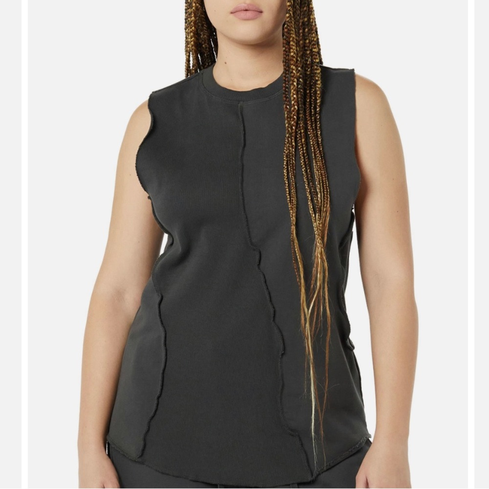 Rare/self Pieces Mixed Knit Tank Top
